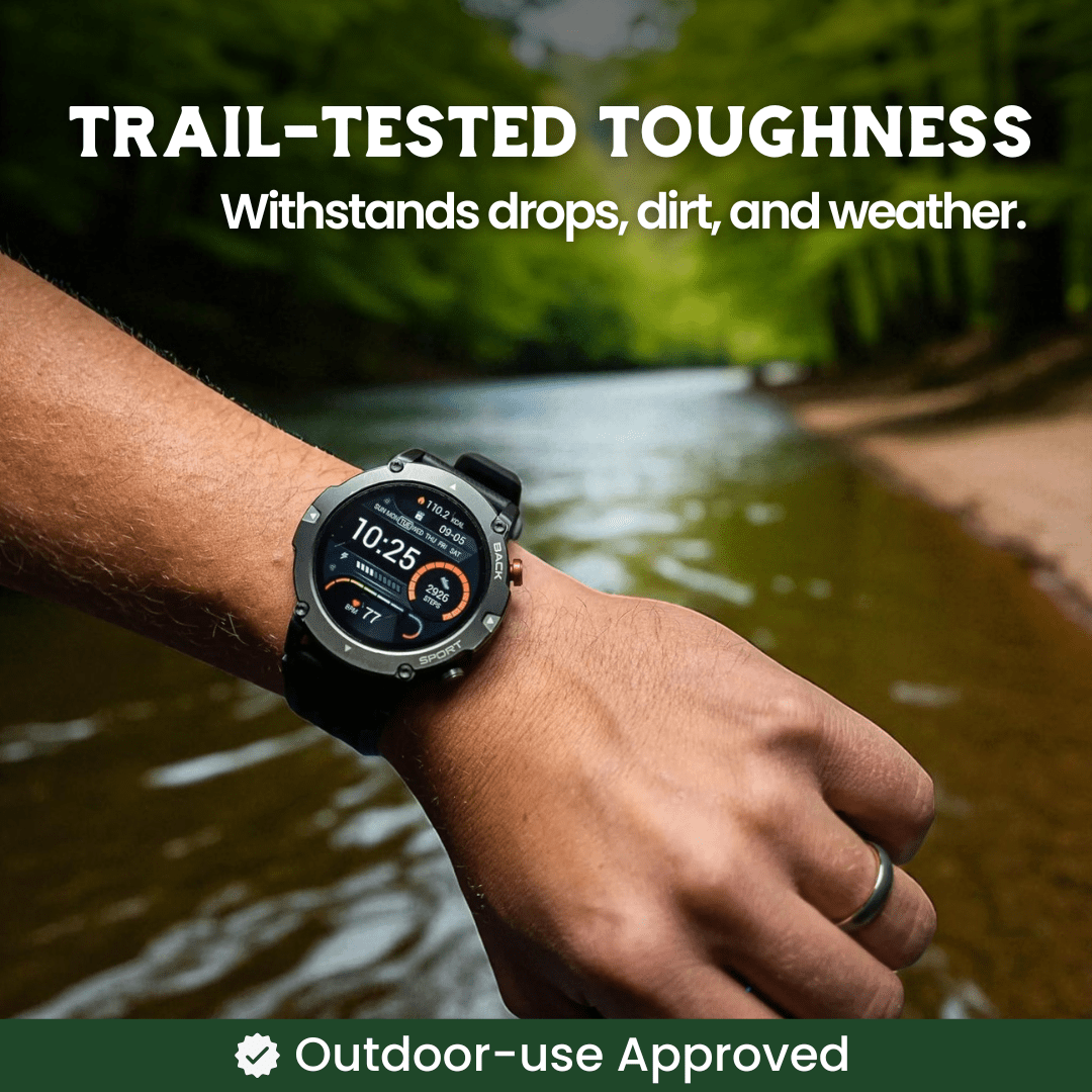 Skanto | TrekSight X – Rugged Smartwatch with GPS and Health Monitoring