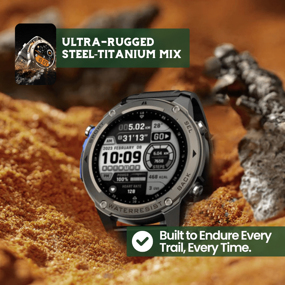 Skanto | TrekSight X – Rugged Smartwatch with GPS and Health Monitoring