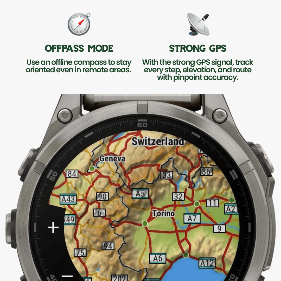 Skanto | TrekSight X – Rugged Smartwatch with GPS and Health Monitoring