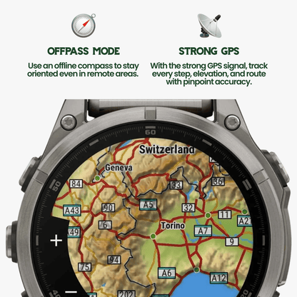 Skanto | TrekSight X – Rugged Smartwatch with GPS and Health Monitoring