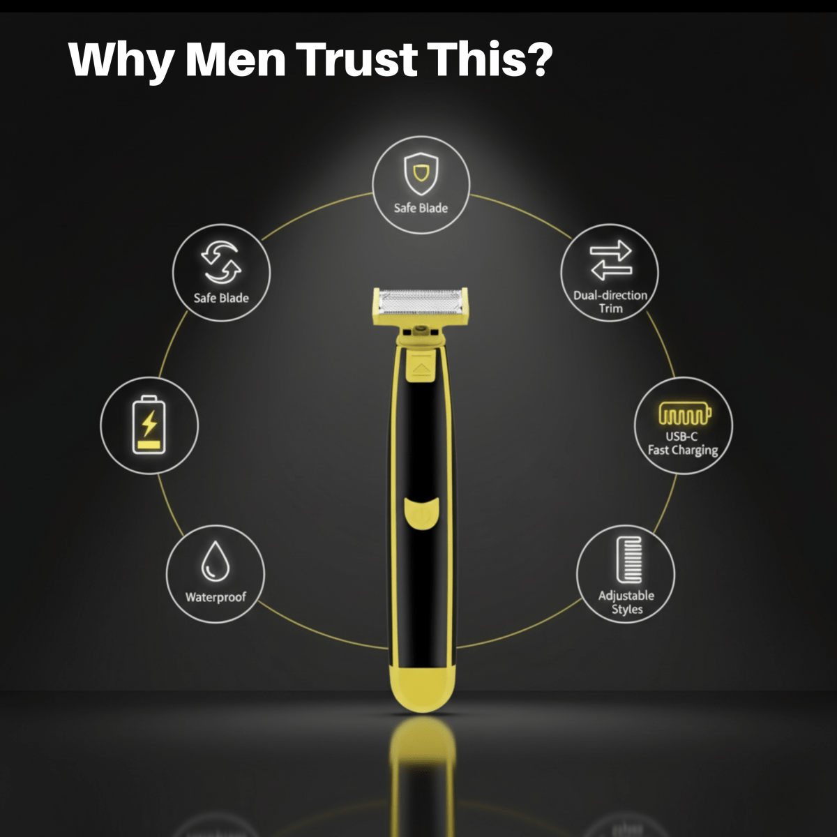 BowLift | TrimVance Elite Body Groomer | All-in-one wet and dry electric shaver for smooth body care