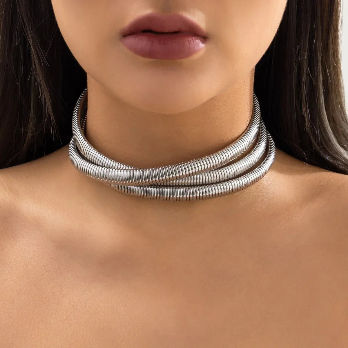 BowLift | Triple Layer Stacked Chunky Choker Necklace