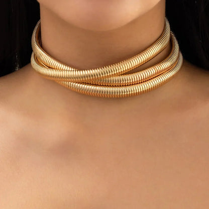 BowLift | Triple Layer Stacked Chunky Choker Necklace