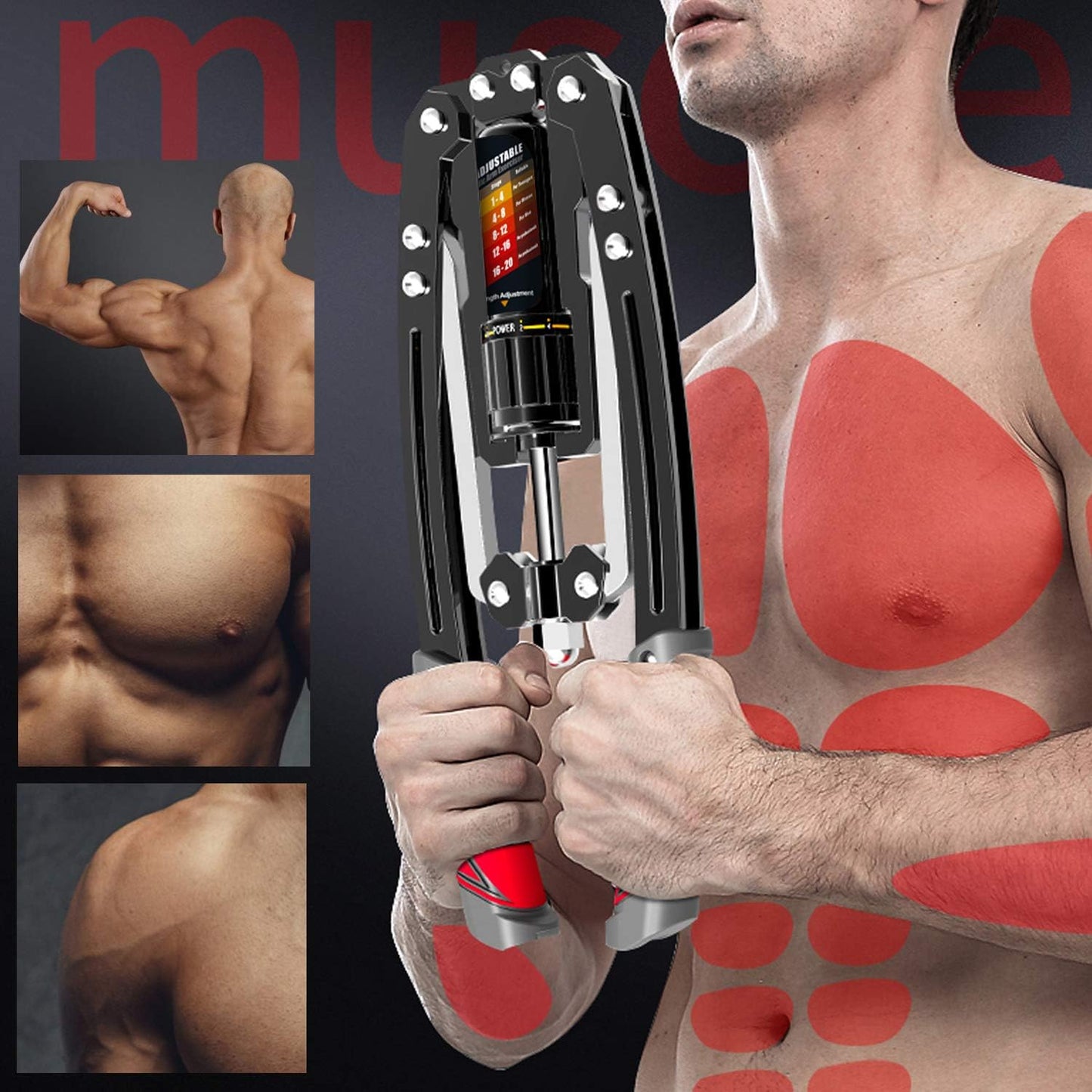 Adjustable hydraulic arm trainer 10–200 kg – Twister strength trainer