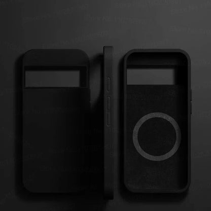 Luxury MagSafe Magnetic Case for Google Pixel 8 7 6 Silicone Wireless Charging Shockproof Case