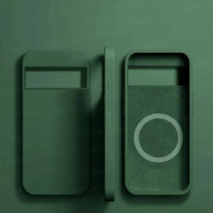 Luxury MagSafe Magnetic Case for Google Pixel 8 7 6 Silicone Wireless Charging Shockproof Case
