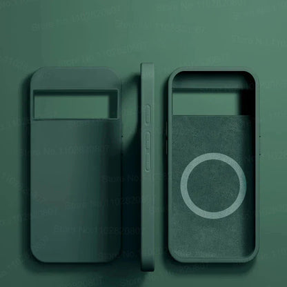 Luxury MagSafe Magnetic Case for Google Pixel 8 7 6 Silicone Wireless Charging Shockproof Case