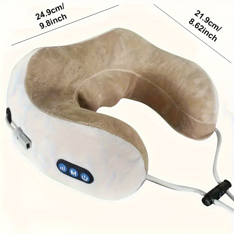 BowLift | U-shaped Neck Pillow with Memory Foam & USB Rechargeable Heating - NeckEase Pro