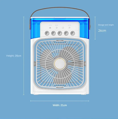 Ultra-Cooling Portable Ice Mist Fan - LED Lights - Unique Powerful Cooling | Kalsten