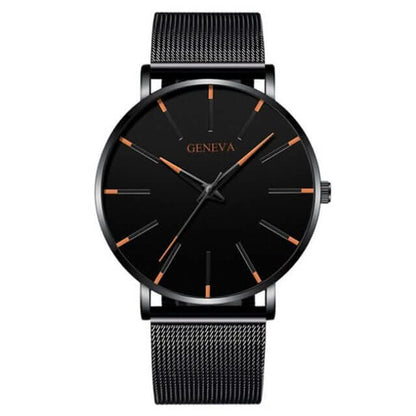 Ultra-thin minimalist business watch for men