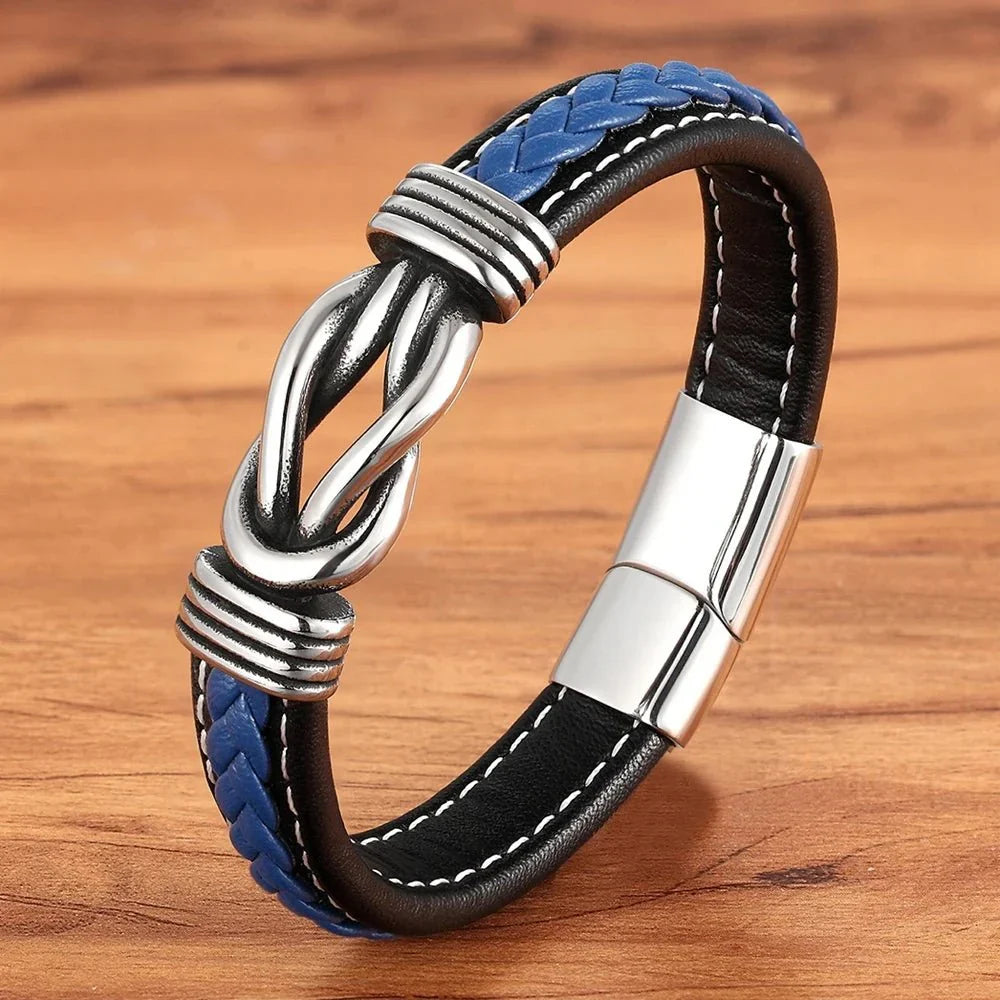 BowLift | Unisex Eternal Love Knot Leather Bracelet