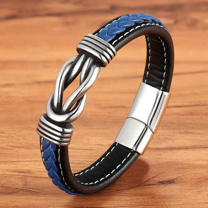 BowLift | Unisex Eternal Love Knot Leather Bracelet