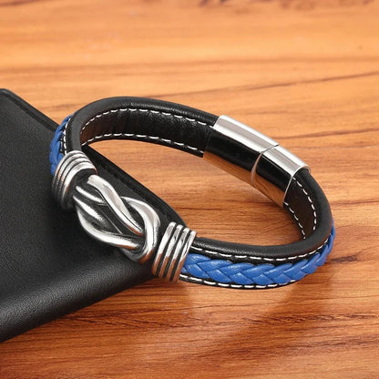 BowLift | Unisex Eternal Love Knot Leather Bracelet