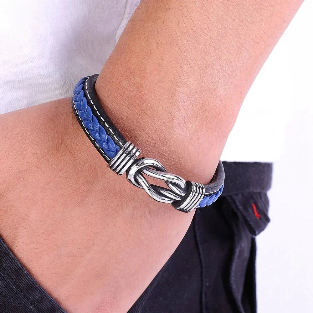 BowLift | Unisex Eternal Love Knot Leather Bracelet