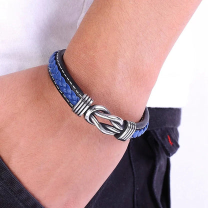 BowLift | Unisex Eternal Love Knot Leather Bracelet