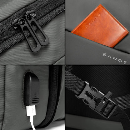 Skanto | URBANFORM Business Backpack – Expandable, Waterproof, USB Charging Port & 17.3" Laptop Compartment