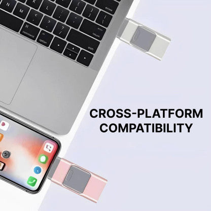 BowLift | USB Flash Drive for iPhone & Android - 128GB High-Speed Storage for Photos, Videos, and Files Transfer