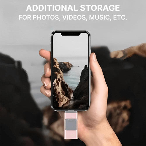 BowLift | USB Flash Drive for iPhone & Android - 128GB High-Speed Storage for Photos, Videos, and Files Transfer