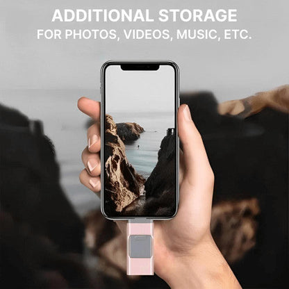 BowLift | USB Flash Drive for iPhone & Android - 128GB High-Speed Storage for Photos, Videos, and Files Transfer