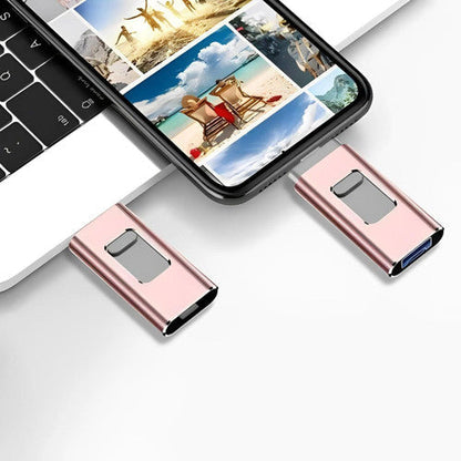 BowLift | USB Flash Drive for iPhone & Android - 128GB High-Speed Storage for Photos, Videos, and Files Transfer