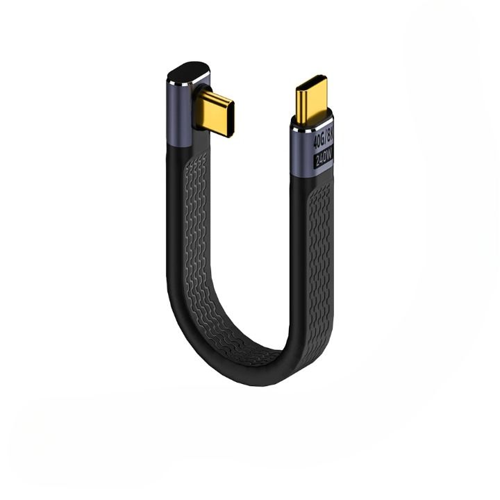 BowLift | USB4 Elbow Connector Cable – 240W, 40Gbps, 8K (1+1 FREE)
