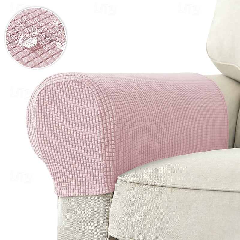 BowLift | Stretch Armrest Covers – Spandex Covers for Chairs & Armchairs, Set of 2, Bordeaux