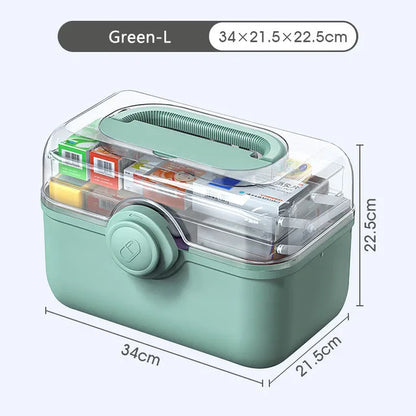 Skanto | Family Medicine Organizer Box – Portable First Aid Kit & Medical Storage Box