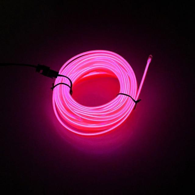 BowLift | 5m car interior accessories atmosphere lamp EL cold light line with USB DIY Decorative Dash board Console Door LED Ambient Light