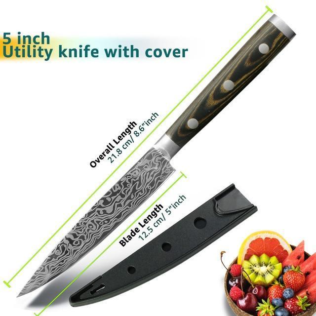 Skanto | Japanese Professional Chef's Knife 8-inch High-Carbon Stainless Steel