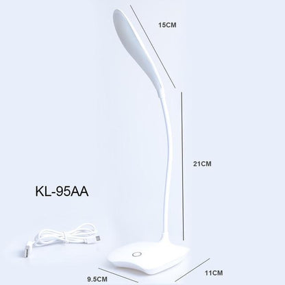 BowLift | Flexible 14 LED Stand Desk Lamp Modern Touch Switch 3 Modes Dimmer USB Rechargeable Reading Study Light Table Lamp for Bedroom