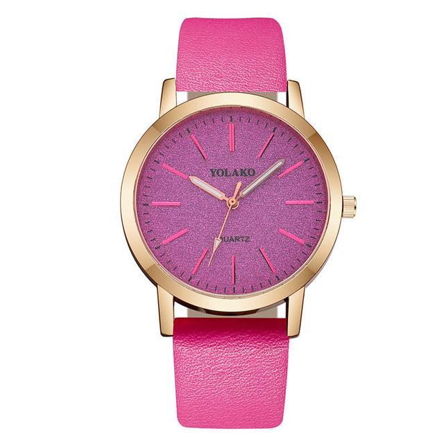 BowLift | IcoolGadgets High Quality Fashion Womens Ladies Simple Watches Geneva Faux Leather Analog Quartz Wrist Watch clock saat Gift