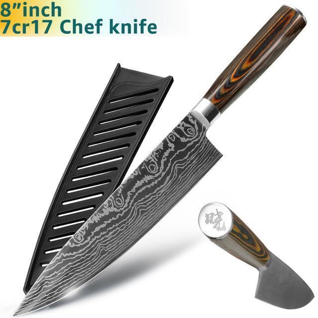 Skanto | Japanese Professional Chef's Knife 8-inch High-Carbon Stainless Steel