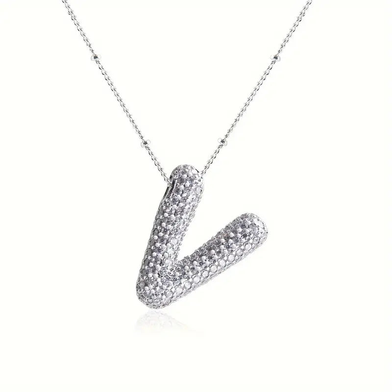 Skanto | Alphabet Diamond Pendant Necklace