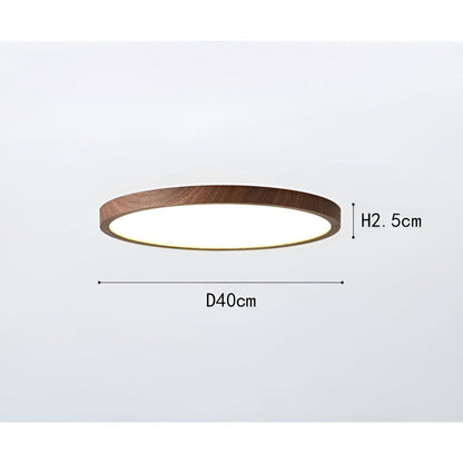 GrainGlow Light - Modern Ultra-Thin Wood Ceiling Lamp | Skanto