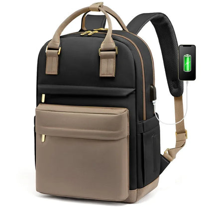 BowLift | Women’s Waterproof Laptop Backpack with USB Charging – Stylish 17-Inch Work, School & Travel Bag
