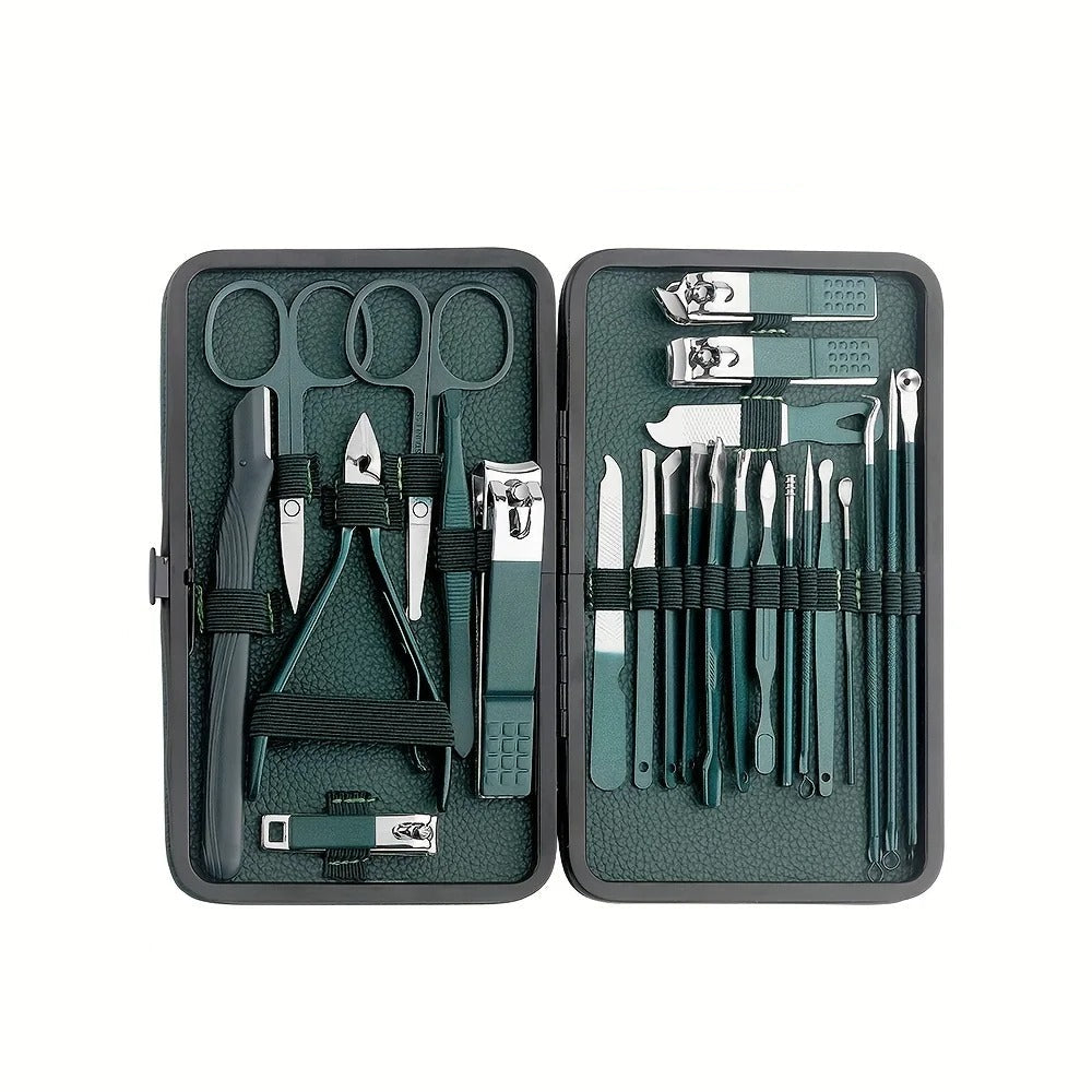 BowLift | Stainless Steel Grooming Set | 7, 13, or 24-Piece Kits for Manicures & Pedicures at Home or Travel