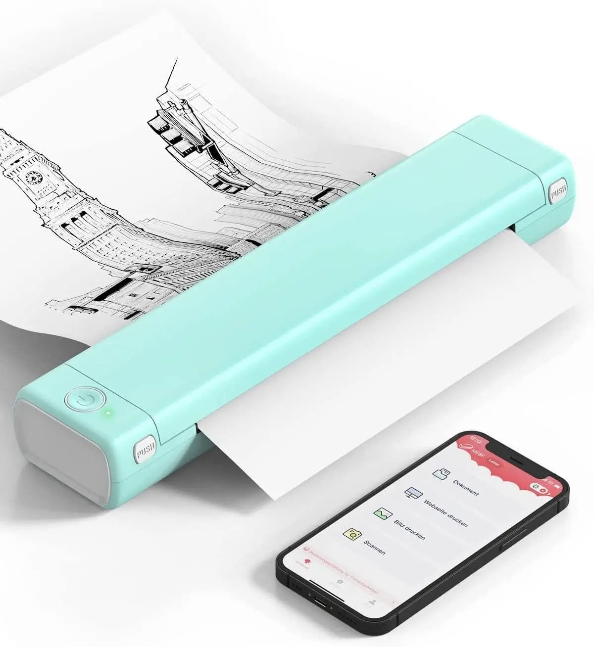 BowLift | Ultimate Wireless A4 Thermal Printer - Compatible with Android, iOS & Laptops