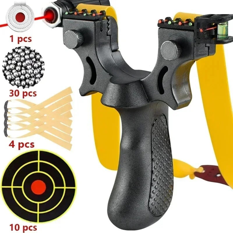 Skanto | Slingshot with Anti-Slip Grip | Built-in Laser & Level for Precision Shooting