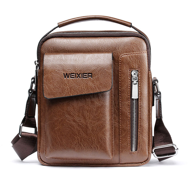 BowLift | Luxury Shoulder Bag for Men – PU Leather Crossbody Satchel with Adjustable Strap