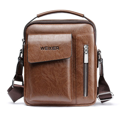 BowLift | Luxury Shoulder Bag for Men – PU Leather Crossbody Satchel with Adjustable Strap