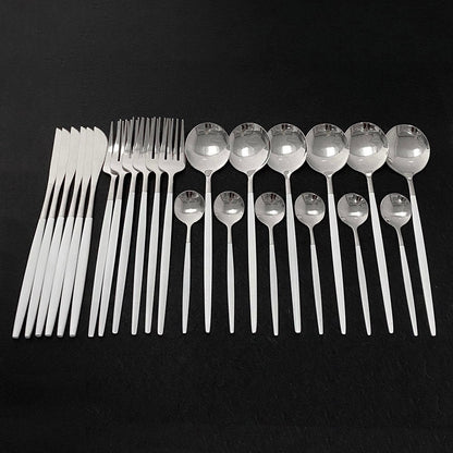 Skanto | RoyalGlimmer Gold Cutlery Set - Gold Cutlery Set for a Luxurious Table Setting
