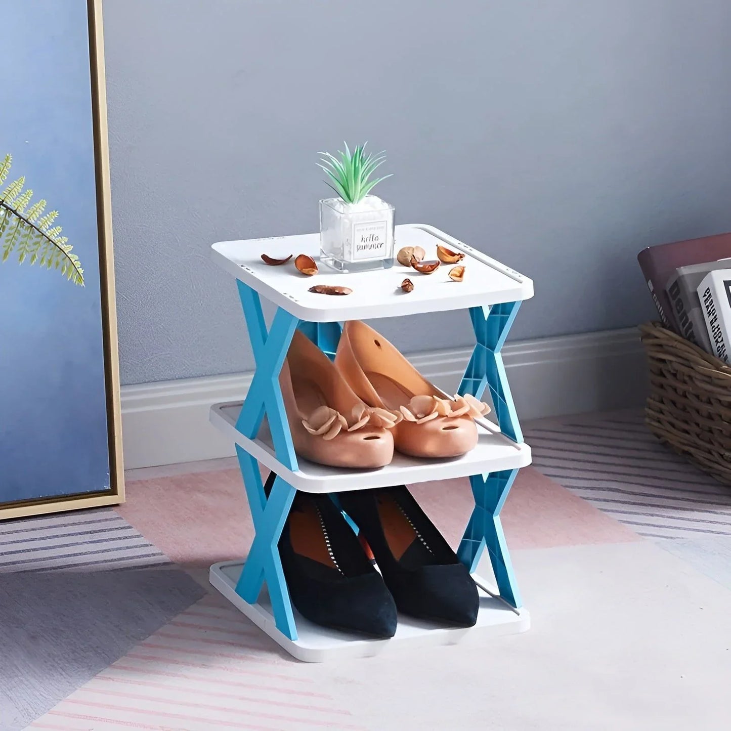BowLift | Multifunctional and Foldable Shoe Rack for Space-Saving Storage