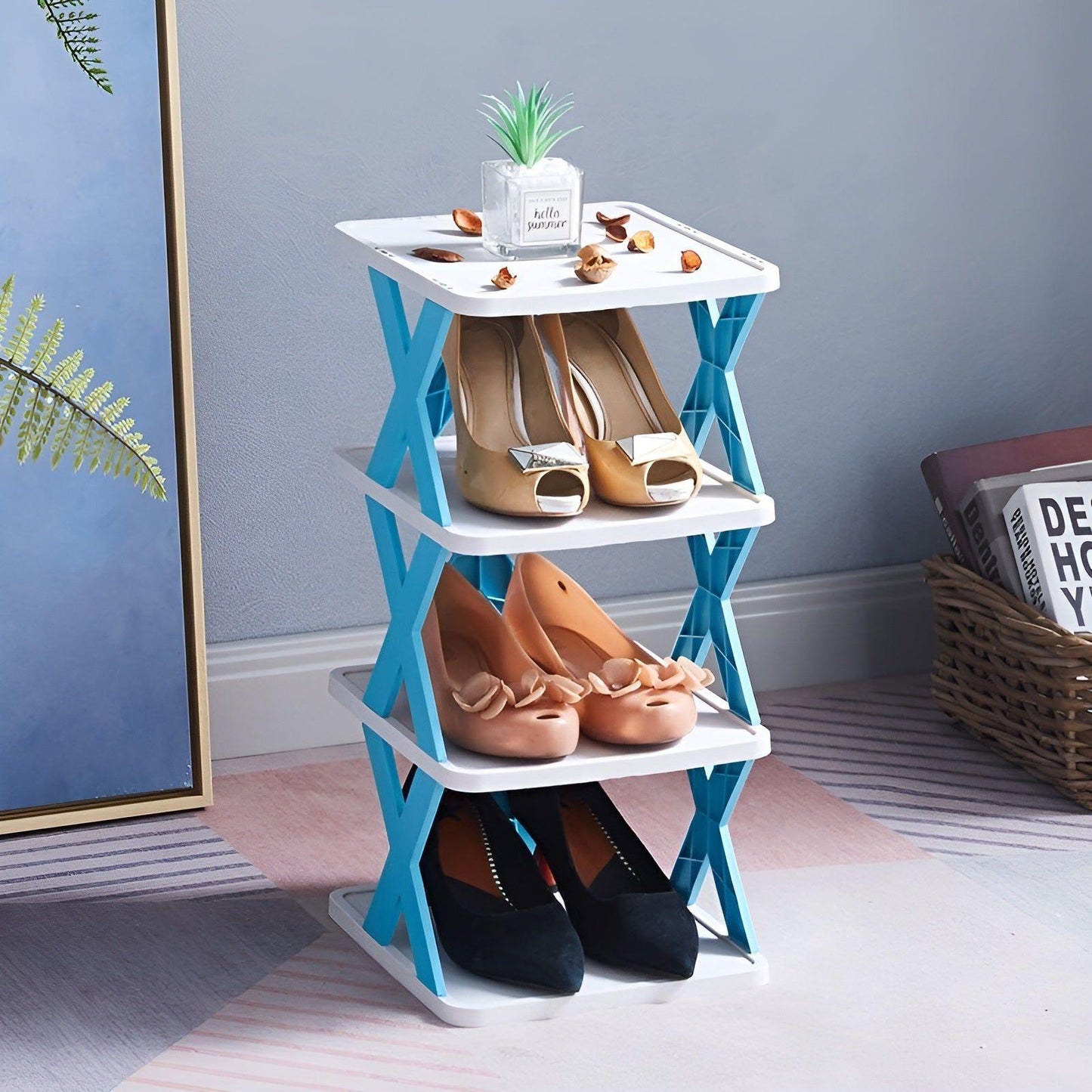 FlexiRack Shoe Organizer - Multifunctional multi-layer foldable shoe rack | Brehn
