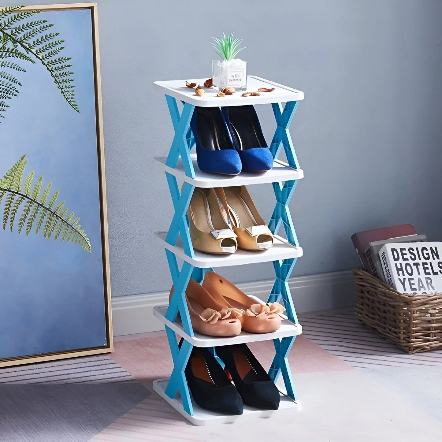 BowLift | Multifunctional and Foldable Shoe Rack for Space-Saving Storage