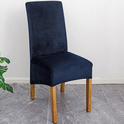 BowLift | Stretch Velvet XL Size Dining Chair Covers x4 | Soft. Stretchable & Non-Slip for Home Dining Room Decoration