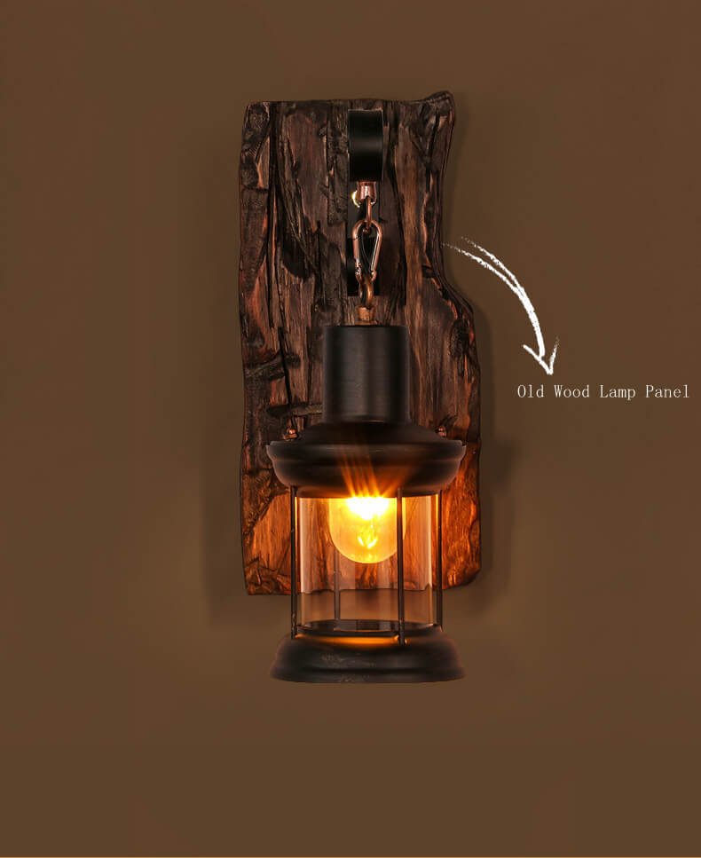 Skanto | Veritas - Wall Lamp with Wood Base and Glass Design