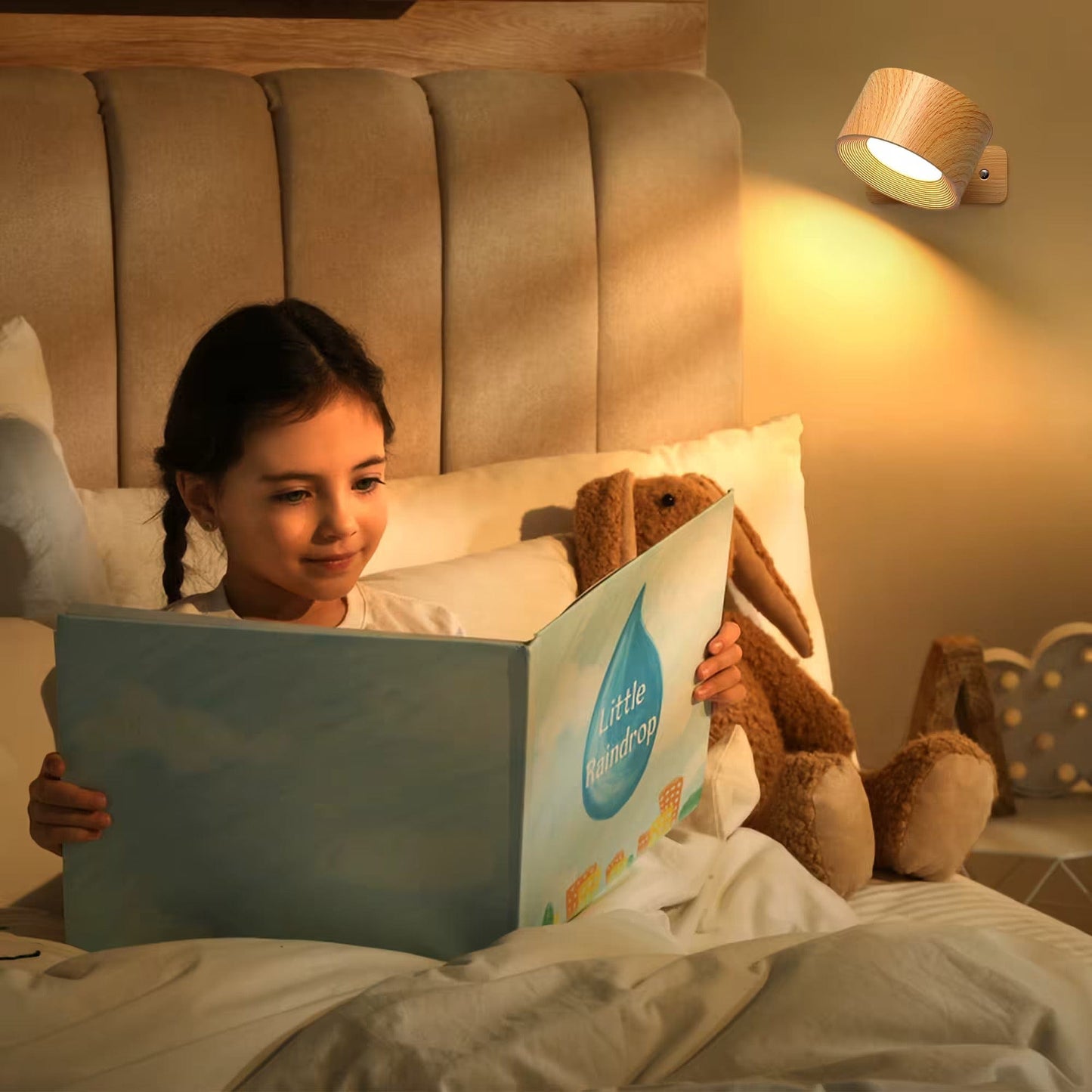 Skanto | Battery Powered Wall Light | Rechargeable, 360° Adjustable & Wireless for Bedrooms, Hallways & Reading Nooks