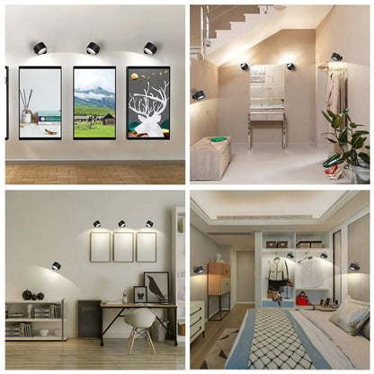 Skanto | Battery Powered Wall Light | Rechargeable, 360° Adjustable & Wireless for Bedrooms, Hallways & Reading Nooks