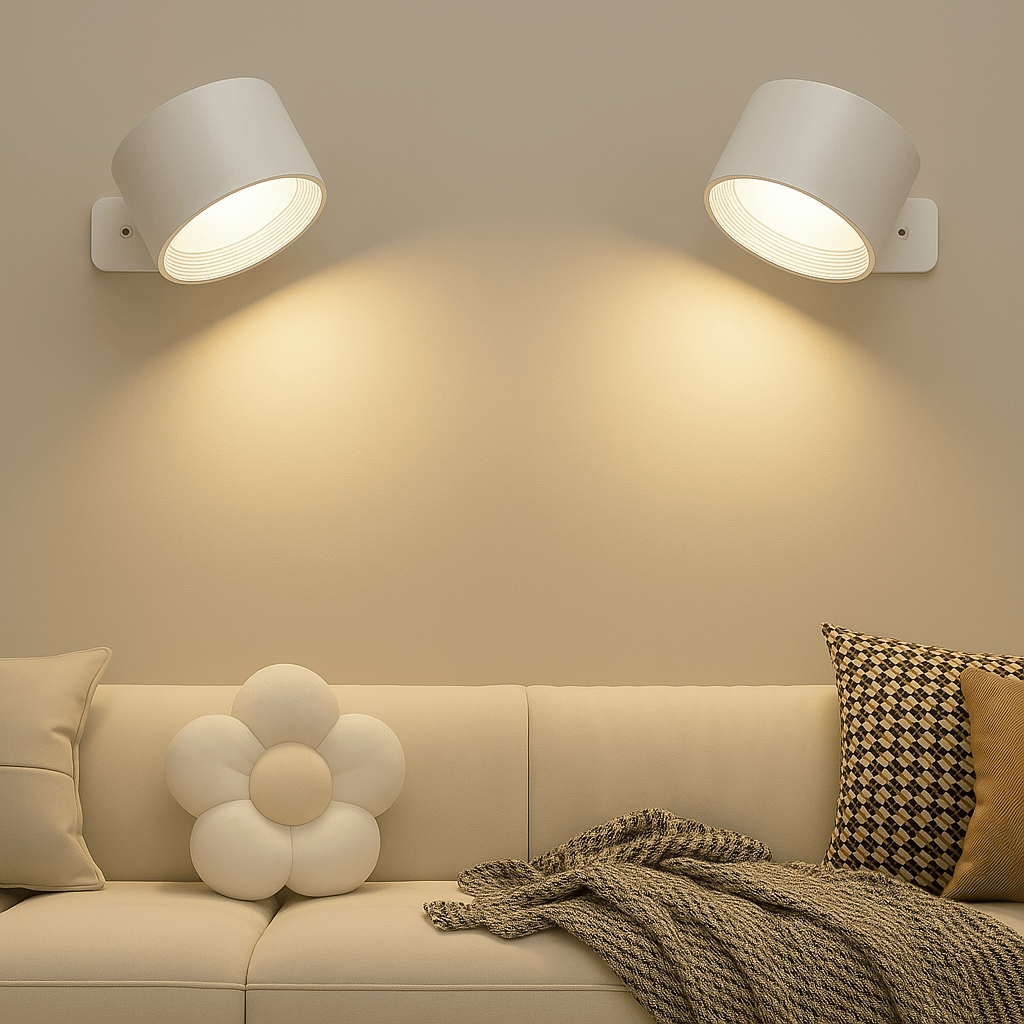 Skanto | Battery Powered Wall Light | Rechargeable, 360° Adjustable & Wireless for Bedrooms, Hallways & Reading Nooks