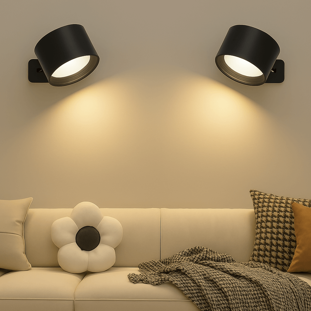 Skanto | Battery Powered Wall Light | Rechargeable, 360° Adjustable & Wireless for Bedrooms, Hallways & Reading Nooks